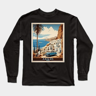 Argos Greece Tourism Vintage Travel Poster Long Sleeve T-Shirt